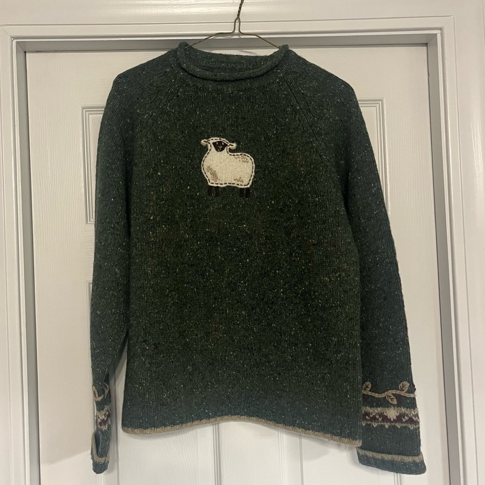 Green Woolrich Sheep Sweater